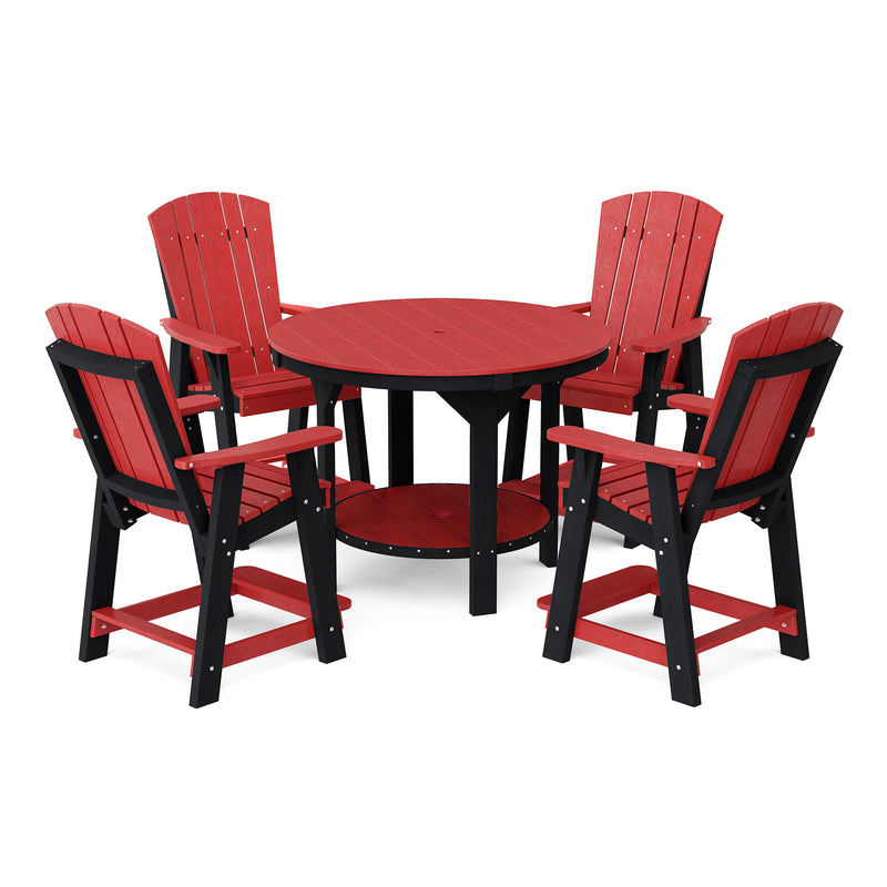 Heritage 5 Piece Set with 48 inch Round Pub Table and 4 Balcony Chairs by Wildridge