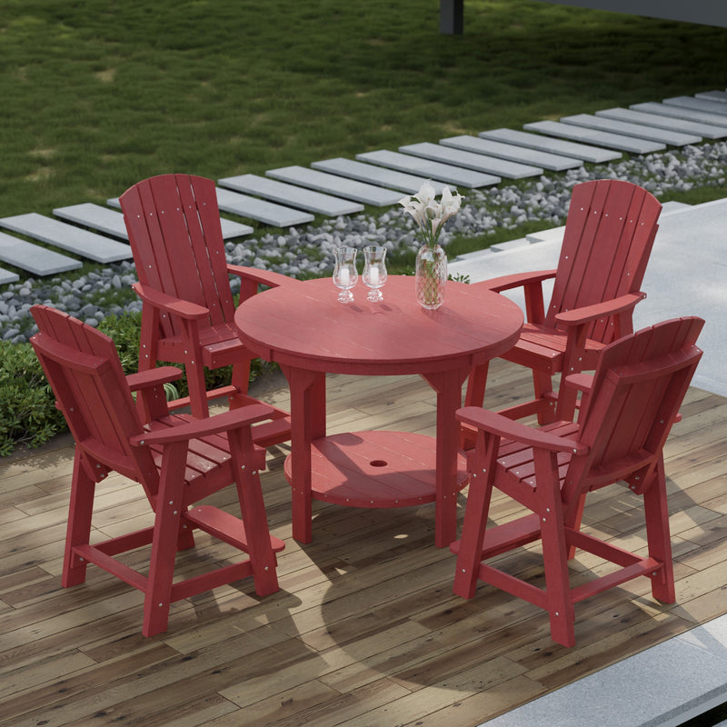 Heritage 5 Piece Set with 48 inch Round Pub Table and 4 Balcony Chairs by Wildridge