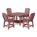 Heritage 5 Piece Set with 48 inch Round Pub Table and 4 Balcony Chairs by Wildridge