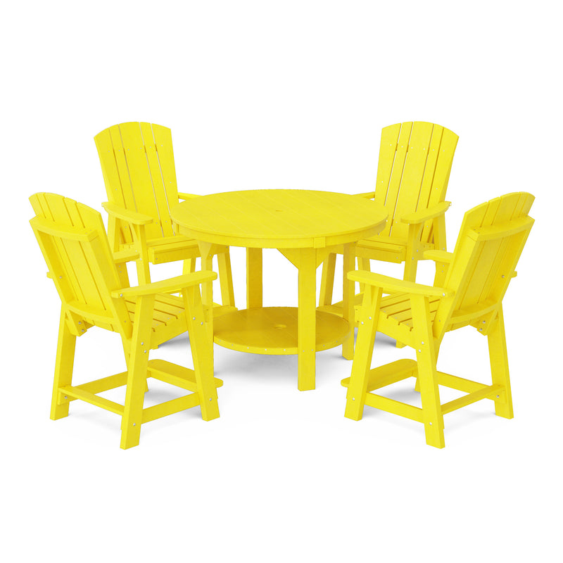 Heritage 5 Piece Set with 48 inch Round Pub Table and 4 Balcony Chairs by Wildridge