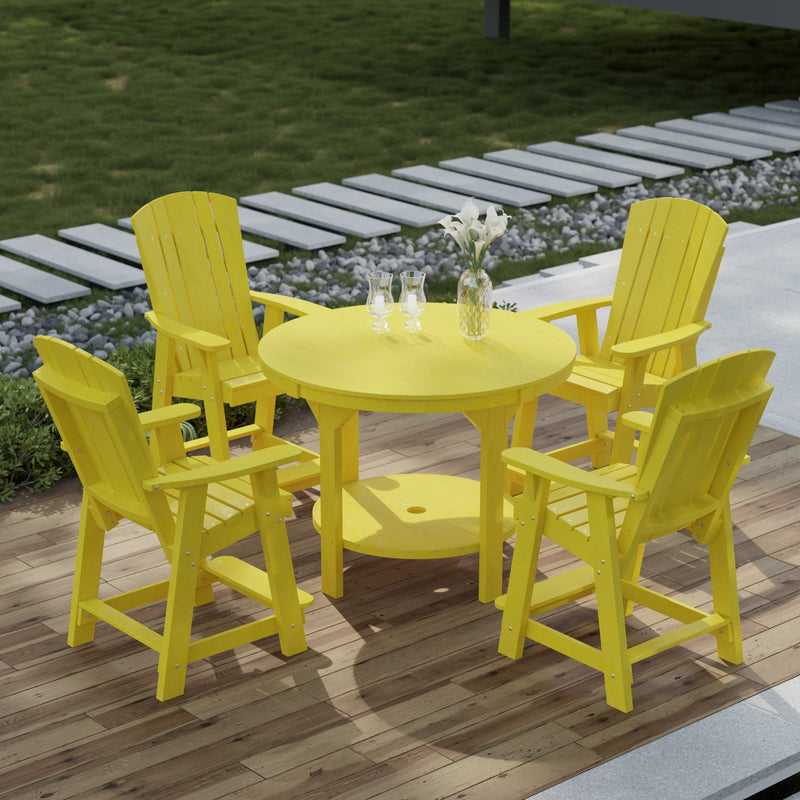 Heritage 5 Piece Set with 48 inch Round Pub Table and 4 Balcony Chairs by Wildridge