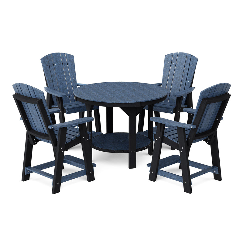 Heritage 5 Piece Set with 48 inch Round Pub Table and 4 Balcony Chairs by Wildridge