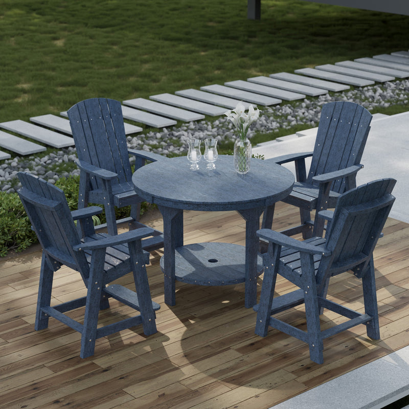 Heritage 5 Piece Set with 48 inch Round Pub Table and 4 Balcony Chairs by Wildridge