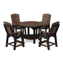 Heritage 5 Piece Set with 48 inch Round Pub Table and 4 Balcony Chairs by Wildridge