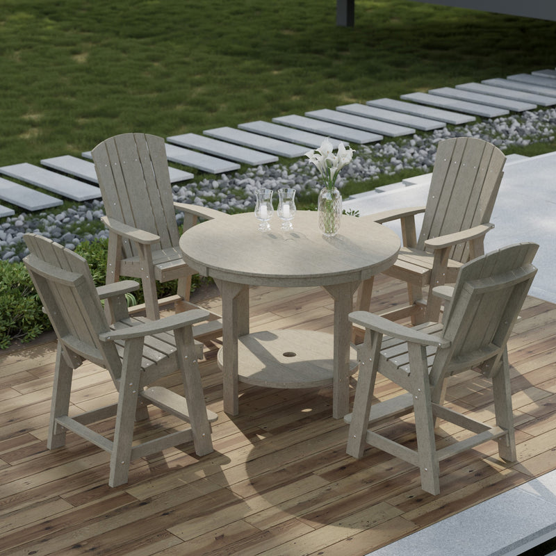 Heritage 5 Piece Set with 48 inch Round Pub Table and 4 Balcony Chairs by Wildridge