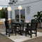 Heritage 5 Piece Patio Dining Set - 44"x44" Table with 2 Dining Arm Chairs and 2 Armless Chairs by Wildridge