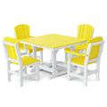 Heritage 5 Piece Patio Dining Set - 44"x44" Table with 2 Dining Arm Chairs and 2 Armless Chairs by Wildridge
