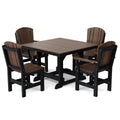 Heritage 5 Piece Patio Dining Set - 44"x44" Table with 2 Dining Arm Chairs and 2 Armless Chairs by Wildridge