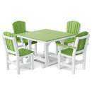 Heritage 5 Piece Patio Dining Set - 44"x44" Table with 2 Dining Arm Chairs and 2 Armless Chairs by Wildridge