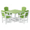 Heritage 5 Piece Patio Dining Set - 44"x44" Table with 2 Dining Arm Chairs and 2 Armless Chairs by Wildridge