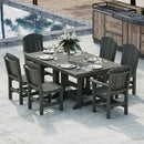 Heritage 7 Piece Patio Dining Set with 4 Dining Chairs and 2 Arm Chairs Set by Wildridge
