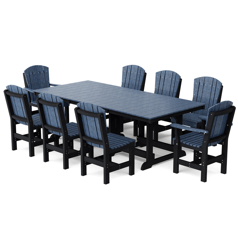 Heritage 9 Piece Patio Dining Set with 6 Dining Chairs and 2 Arm Chairs by Wildridge