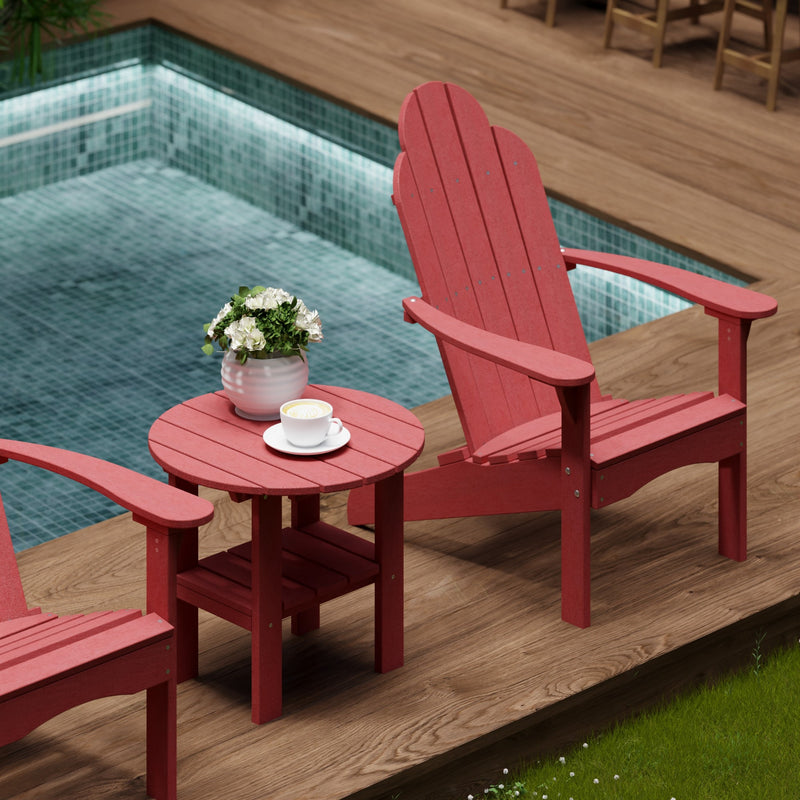 Classic Adirondack Chairs with Side Table by Wildridge