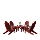 Classic Adirondack Chairs with Round Table by Wildridge