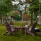 Classic Adirondack Chairs with Round Table by Wildridge