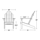 Classic Adirondack Chairs with Footrest by Wildridge