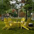 Classic Adirondack Chairs with Round Table by Wildridge