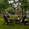Classic Adirondack Chairs with Round Table by Wildridge