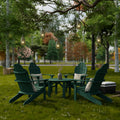 Classic Adirondack Chairs with Round Table by Wildridge
