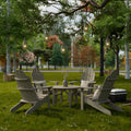Classic Adirondack Chairs with Round Table by Wildridge
