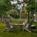 Classic Adirondack Chairs with Round Table by Wildridge