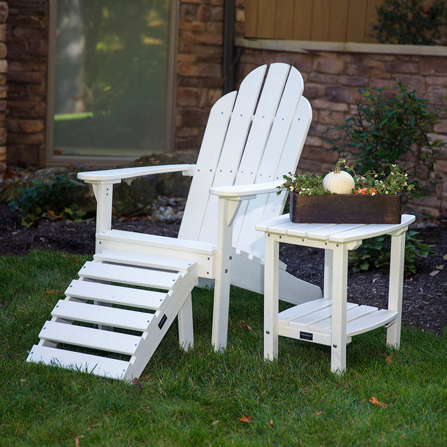 Classic Adirondack 3-Piece Set Chair with Footrest & Side Table by Wildridge
