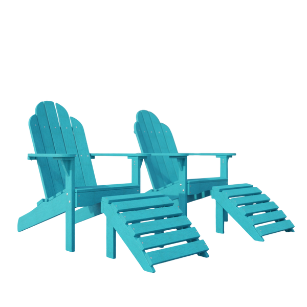 Classic Adirondack Chairs with Footrest by Wildridge