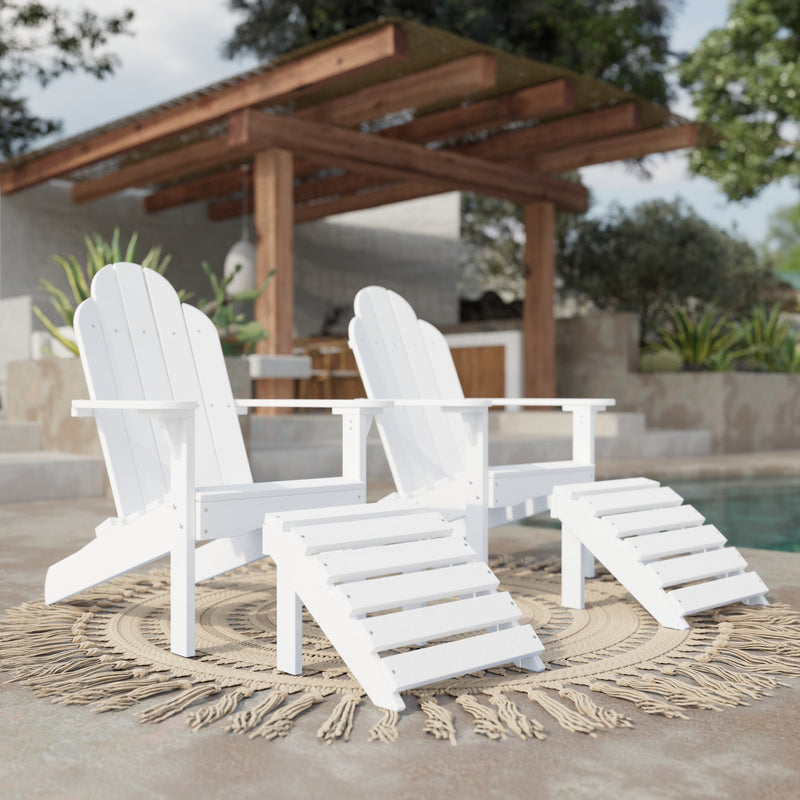 Classic Adirondack Chairs with Footrest by Wildridge