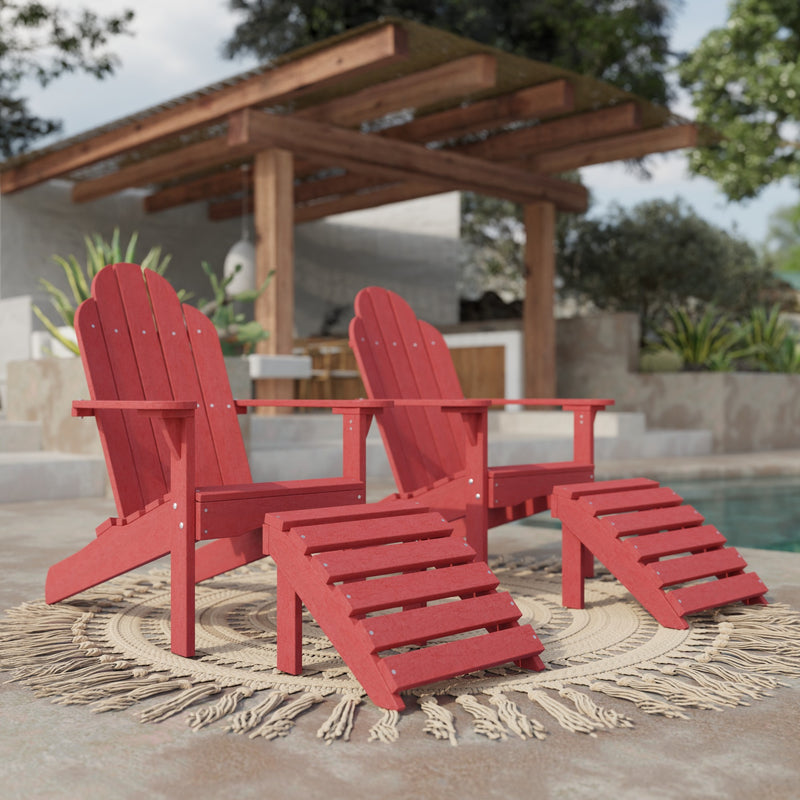 Classic Adirondack Chairs with Footrest by Wildridge