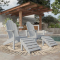 Classic Adirondack Chairs with Footrest by Wildridge