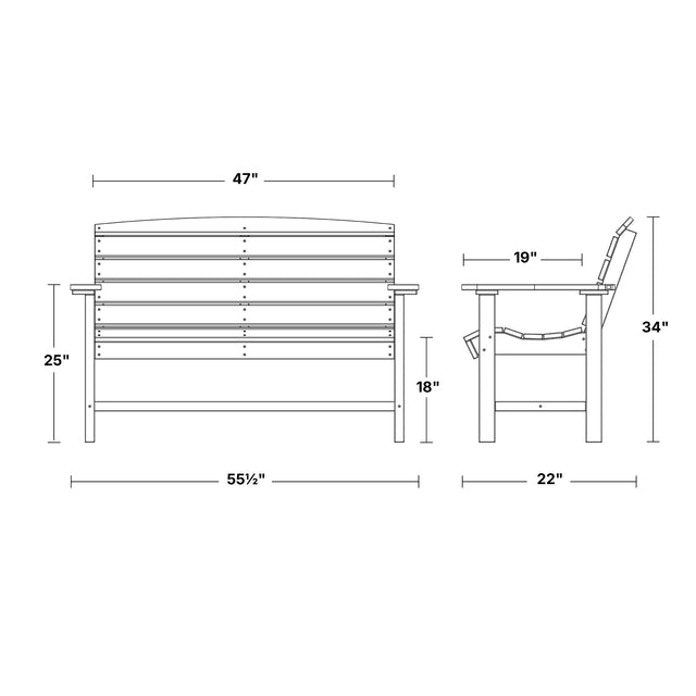 Classic 5 Foot Bench by Wildridge