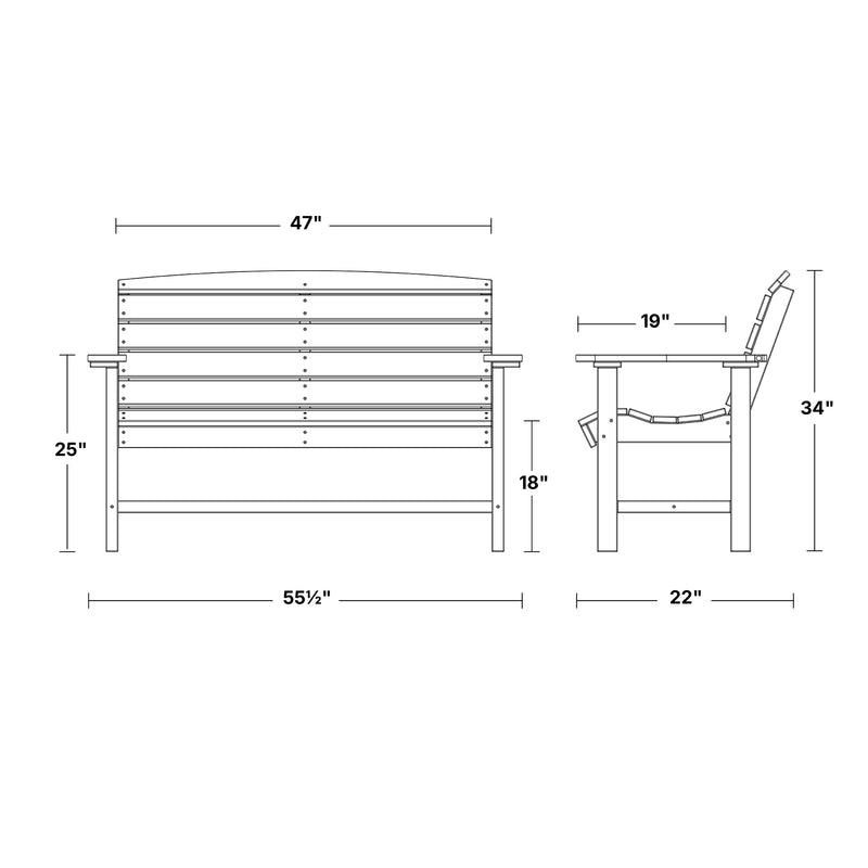 Classic 5 Foot Bench by Wildridge