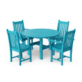 Classic 5-Piece 46 inch Round Patio Dining Set with 2 Side Chairs and 2 Arm Chairs by Wildridge