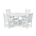 Classic 5-Piece 46 inch Round Patio Dining Set with 2 Side Chairs and 2 Arm Chairs by Wildridge