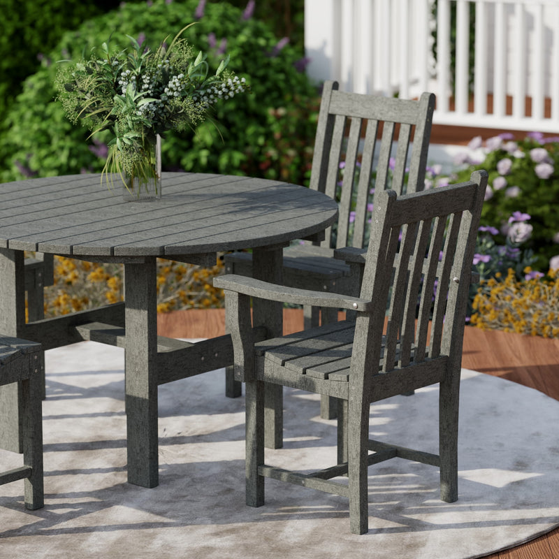 Classic 5-Piece 46 inch Round Patio Dining Set with 2 Side Chairs and 2 Arm Chairs by Wildridge