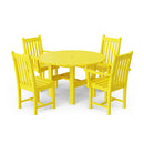 Classic 5-Piece 46 inch Round Patio Dining Set with 2 Side Chairs and 2 Arm Chairs by Wildridge