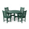 Classic 5-Piece 46 inch Round Patio Dining Set with 2 Side Chairs and 2 Arm Chairs by Wildridge