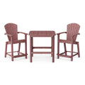 Classic 36" High Dining Table with 2 High Dining Chairs by Wildridge