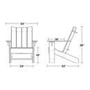 Outdoor Contemporary 2 Adirondack Chairs with 1 Side Table by Wildridge