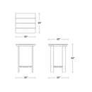 Outdoor Contemporary Balcony Side Table 22"x22" by Wildridge