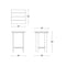 Outdoor Contemporary Balcony Side Table 22"x22" by Wildridge