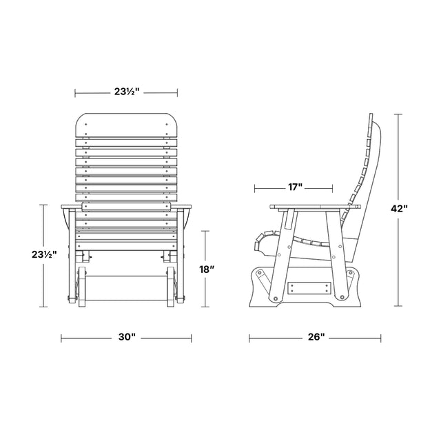 Signature Single Glider Chair by Wildridge