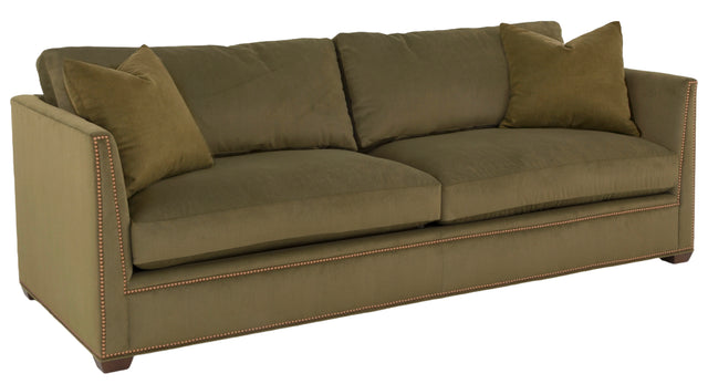 Fairfield Chair Chesterfield Sofa w/2 Contrast Pillows (sku: P-2604-93-A)