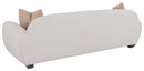 Fairfield Chair Jules Grande Sofa w/2 x 20in. Throw Pillows in Blush (sku: P-6212-56-A)