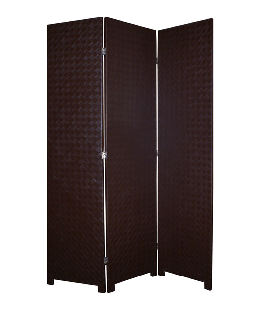 Screen Gems Criss Cross Faux Leather Room Divider SG-205