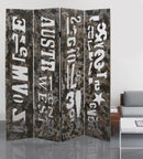 Screen Gems Distressed Wooden Screen Room Divider SG-220