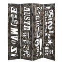 Screen Gems Distressed Wooden Screen Room Divider SG-220