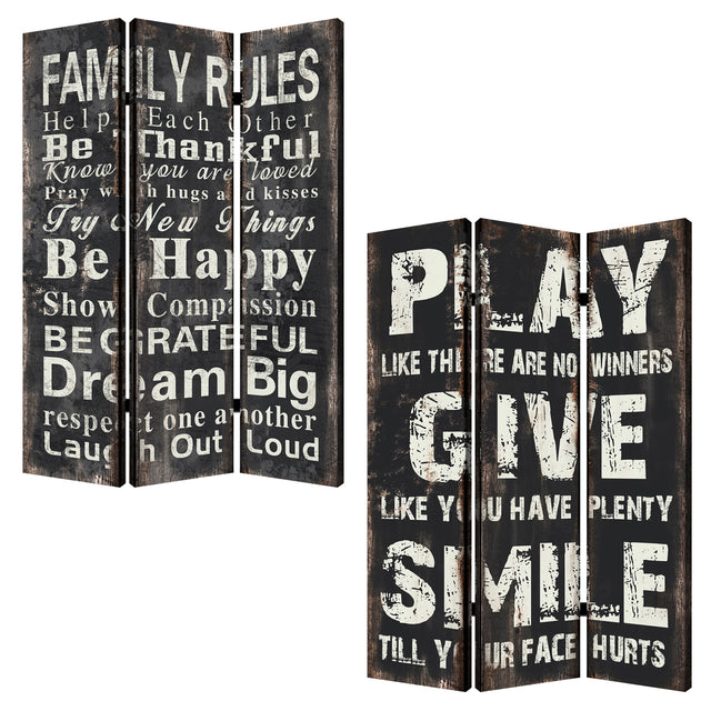 Screen Gems Family Rule Screen Room Divider SG-221