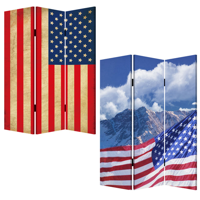 Screen Gems Model American Flag Screen Room Divider SG-225