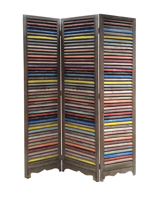 Screen Gems Multi-Colored Shutter Screen Room Divider SG-232
